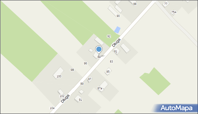 Lindów, Długa, 94, mapa Lindów