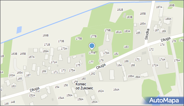 Lisia Góra, Długa, 177A, mapa Lisia Góra