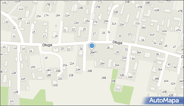 Lisia Góra, Długa, 26A, mapa Lisia Góra