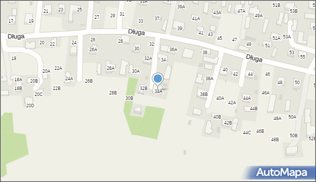 Lisia Góra, Długa, 34A, mapa Lisia Góra
