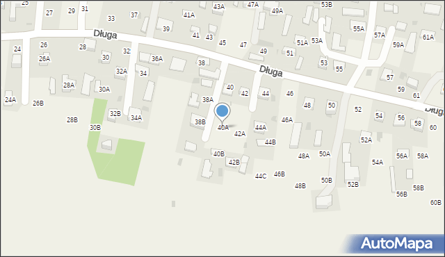 Lisia Góra, Długa, 40A, mapa Lisia Góra
