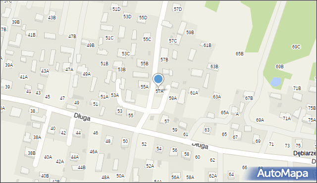 Lisia Góra, Długa, 57A, mapa Lisia Góra