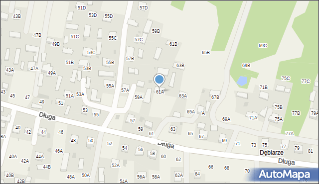 Lisia Góra, Długa, 61A, mapa Lisia Góra