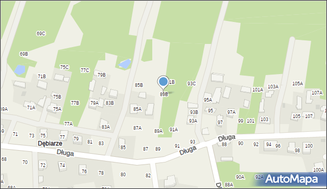 Lisia Góra, Długa, 89B, mapa Lisia Góra