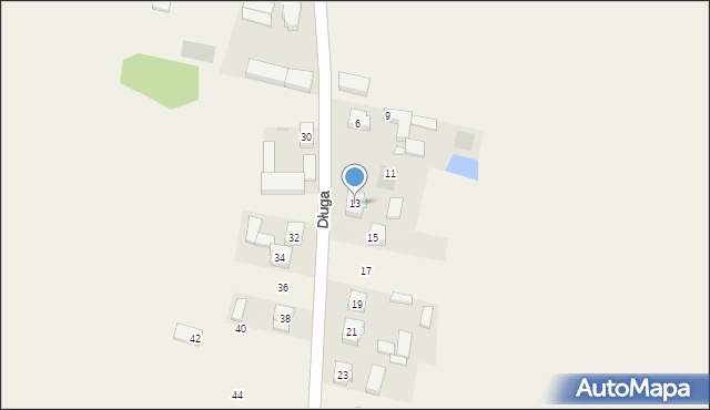 Lisiec Wielki, Długa, 13, mapa Lisiec Wielki