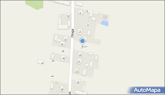 Lisiec Wielki, Długa, 17, mapa Lisiec Wielki
