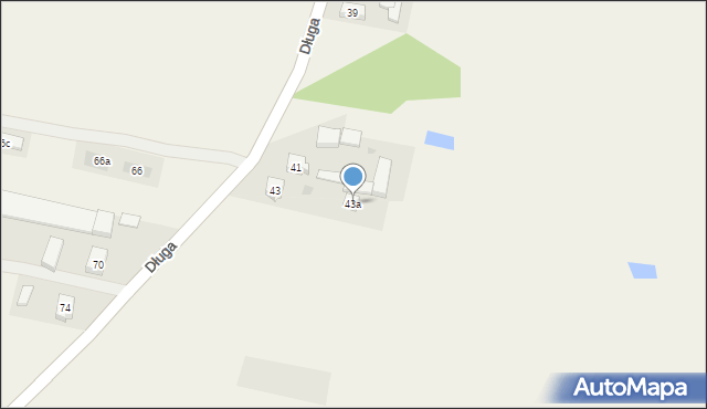 Lisiec Wielki, Długa, 43a, mapa Lisiec Wielki