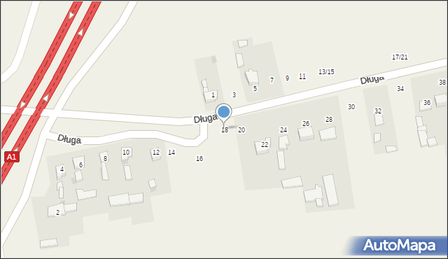 Łochynia, Długa, 18, mapa Łochynia