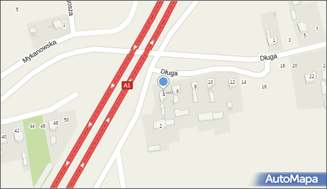 Łochynia, Długa, 4, mapa Łochynia