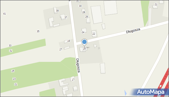 Łochynia, Długosza Jana, 20, mapa Łochynia
