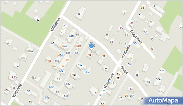 Łomianki, Długa, 63, mapa Łomianki