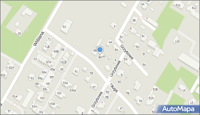 Łomianki, Długa, 64, mapa Łomianki