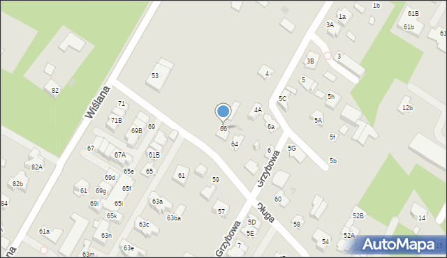 Łomianki, Długa, 66, mapa Łomianki