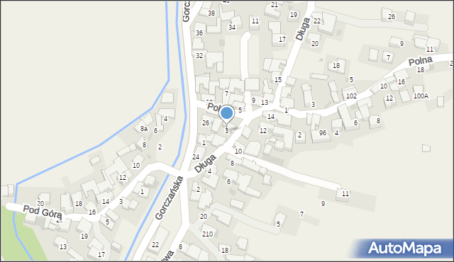 Łopuszna, Długa, 3, mapa Łopuszna