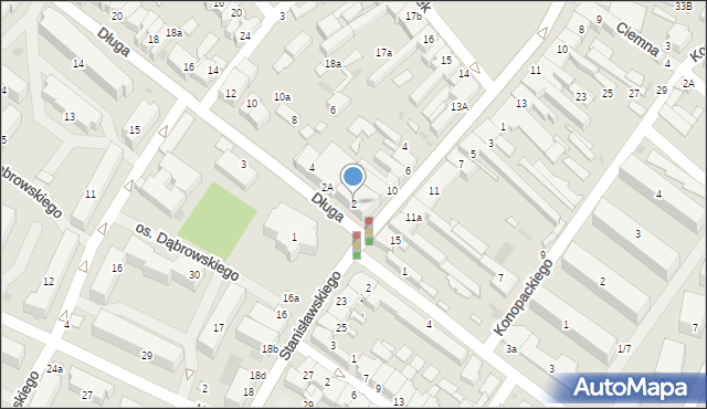 Łowicz, Długa, 2, mapa Łowicza