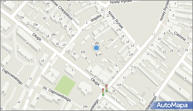 Łowicz, Długa, 6, mapa Łowicza