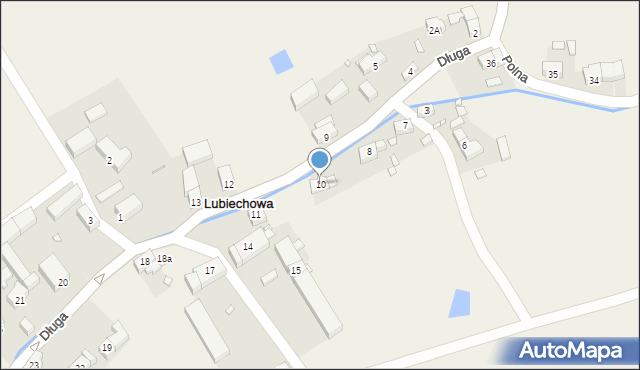 Lubiechowa, Długa, 10, mapa Lubiechowa