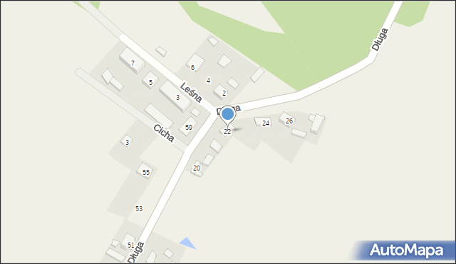 Ludwików, Długa, 22, mapa Ludwików