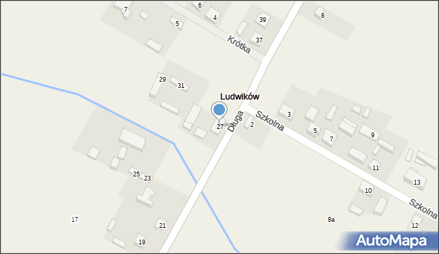 Ludwików, Długa, 27, mapa Ludwików