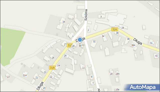 Łupice, Długa, 30, mapa Łupice