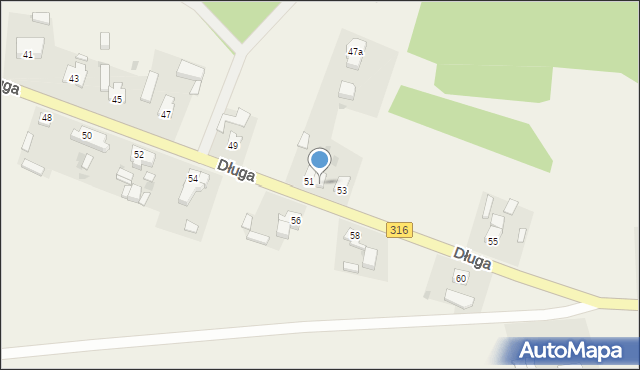 Łupice, Długa, 51A, mapa Łupice