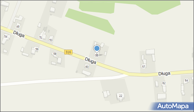 Łupice, Długa, 55, mapa Łupice