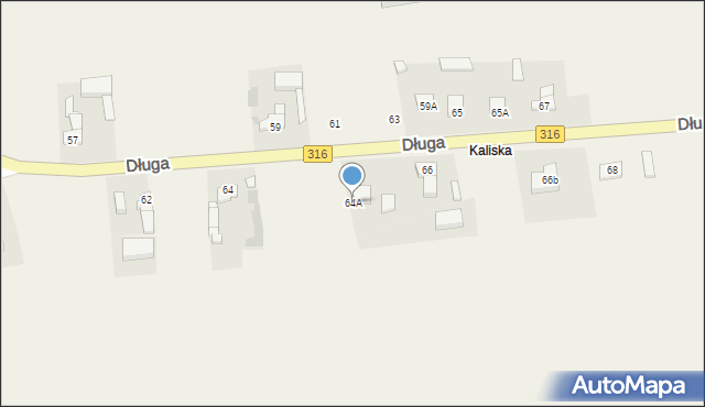 Łupice, Długa, 64A, mapa Łupice