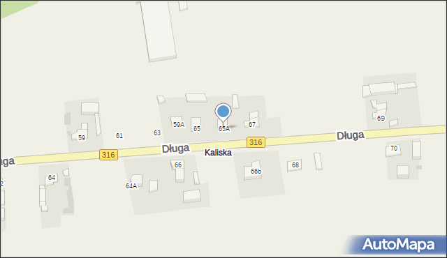 Łupice, Długa, 65A, mapa Łupice