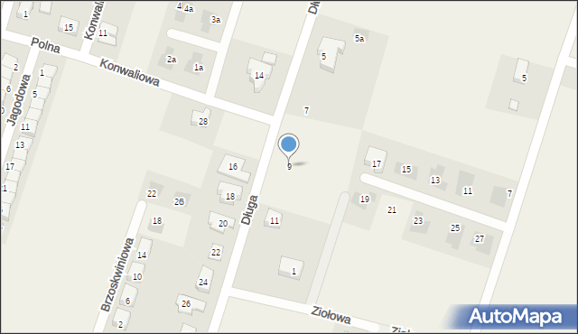 Lutynia, Długa, 9, mapa Lutynia