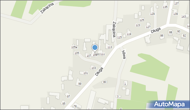 Majdan Górny, Długa, 109, mapa Majdan Górny
