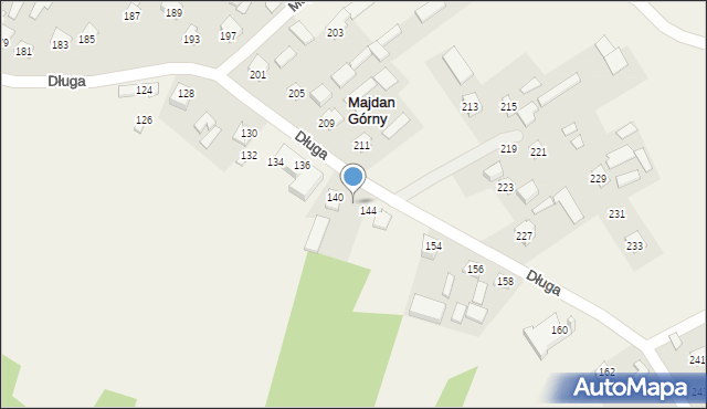 Majdan Górny, Długa, 142, mapa Majdan Górny