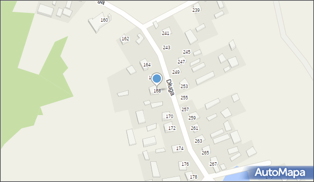 Majdan Górny, Długa, 168, mapa Majdan Górny