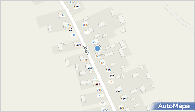 Majdan Górny, Długa, 321, mapa Majdan Górny