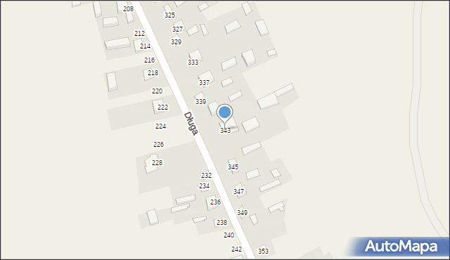 Majdan Górny, Długa, 343, mapa Majdan Górny