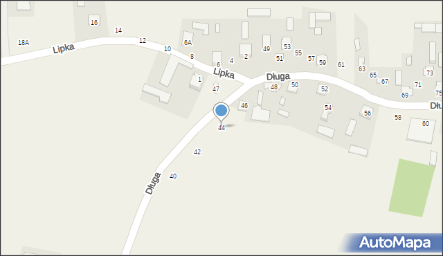 Majdan Górny, Długa, 44, mapa Majdan Górny