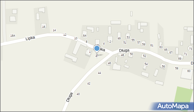 Majdan Górny, Długa, 47, mapa Majdan Górny