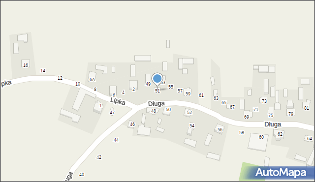 Majdan Górny, Długa, 51, mapa Majdan Górny