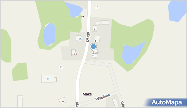 Maks, Długa, 4a, mapa Maks