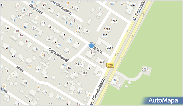 Marki, Długosza Jana, 1, mapa Marki