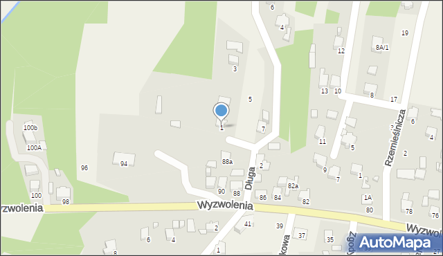 Marklowice, Długa, 1, mapa Marklowice