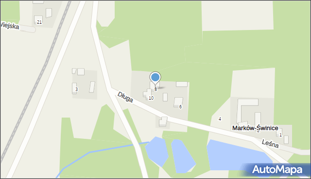 Marków-Świnice, Długa, 8, mapa Marków-Świnice