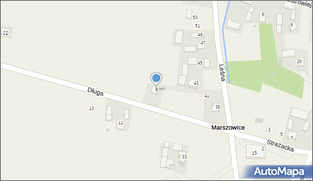 Marszowice, Długa, 6, mapa Marszowice