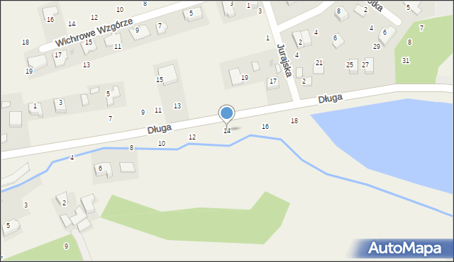 Masłomiąca, Długa, 14, mapa Masłomiąca