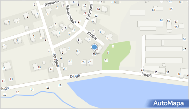 Masłomiąca, Długa, 29, mapa Masłomiąca