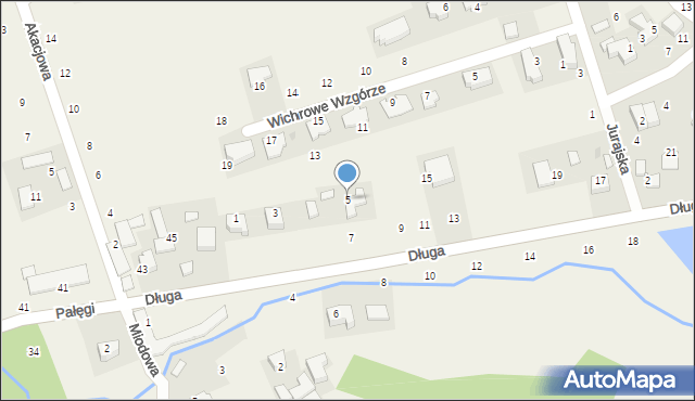 Masłomiąca, Długa, 5, mapa Masłomiąca