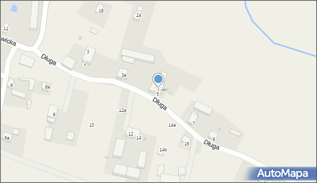 Michałowice, Długa, 5a, mapa Michałowice