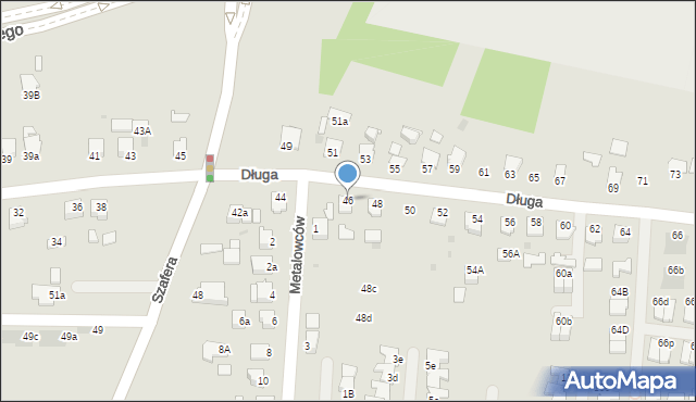 Mielec, Długa, 46, mapa Mielca