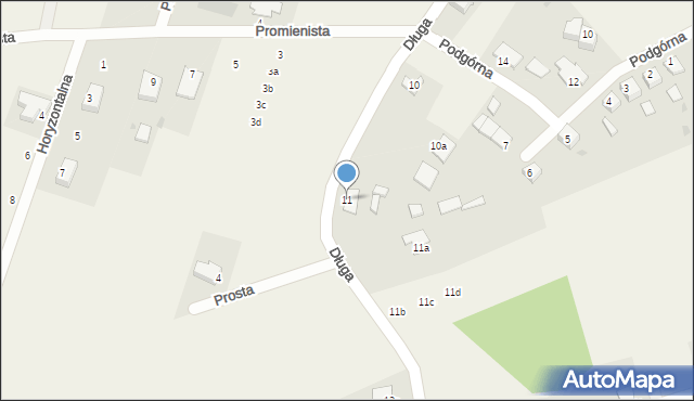 Mierzyn, Długa, 11, mapa Mierzyn