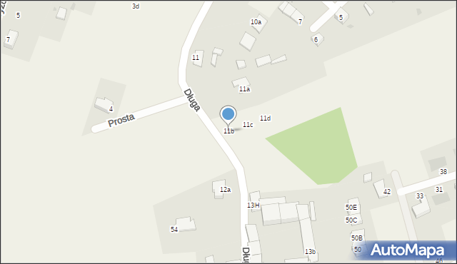 Mierzyn, Długa, 11b, mapa Mierzyn