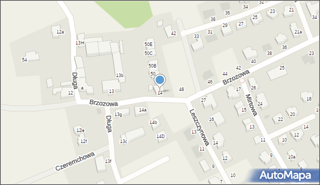 Mierzyn, Długa, 14, mapa Mierzyn